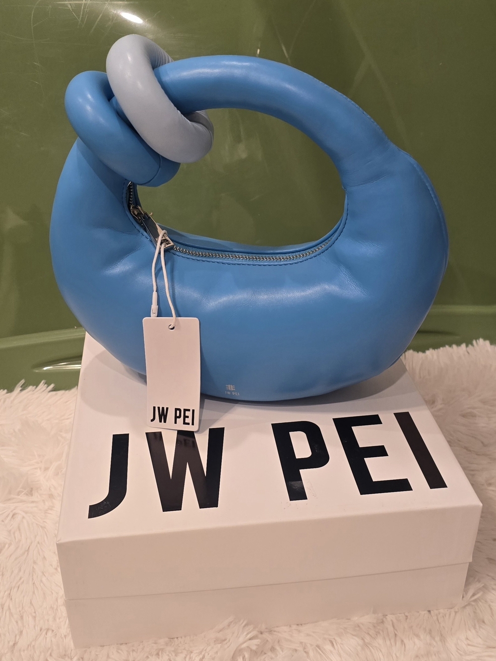 Brand In Box JW PEI Two-Tone Blue Abacus Bag